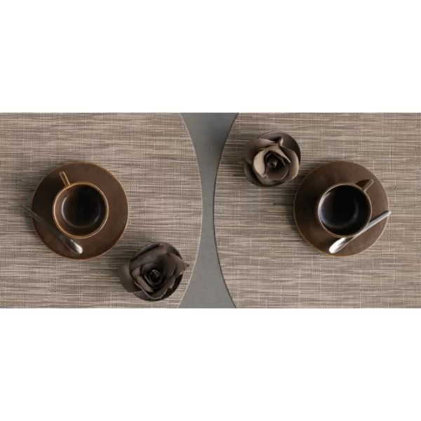 Neu 🥰 Chilewich Bamboo Oval Platzset 4er-Set – 4 Stück à 36×49 Cm – Camel ✔️ 1