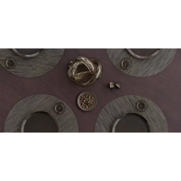 Neu 🥰 Chilewich Bamboo Oval Platzset 4er-Set – 4 Stück à 36×49 Cm – Camel ✔️ 6