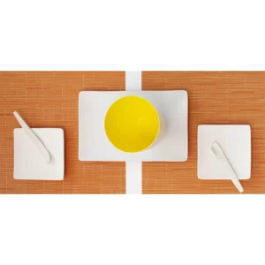 Neu 🥰 Chilewich Bamboo Oval Platzset 4er-Set – 4 Stück à 36×49 Cm – Camel ✔️ 18