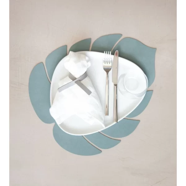 Großhandel 😉 Lind DNA Monstera Leaf Nupo Tischset – 4er Set – 4er Set – Größe L: 42×35 Cm – Pastel Green 😍 3