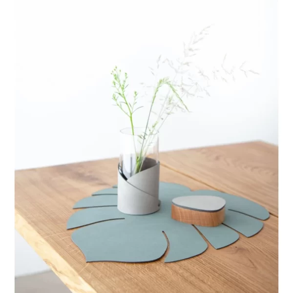 Großhandel 😉 Lind DNA Monstera Leaf Nupo Tischset – 4er Set – 4er Set – Größe L: 42×35 Cm – Pastel Green 😍 4