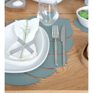 Großhandel 😉 Lind DNA Monstera Leaf Nupo Tischset – 4er Set – 4er Set – Größe L: 42×35 Cm – Pastel Green 😍 12