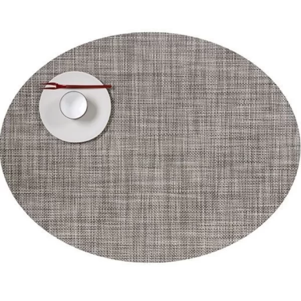 Rabatt 😉 Chilewich Mini Basketweave Oval Platzset 4er-Set – 4 Stück à 36×49 Cm – Gravel 💯 6