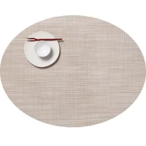 Billig 🔥 Chilewich Mini Basketweave Oval Platzset 4er-Set – 4 Stück à 36×49 Cm – Parchment ✨ 15