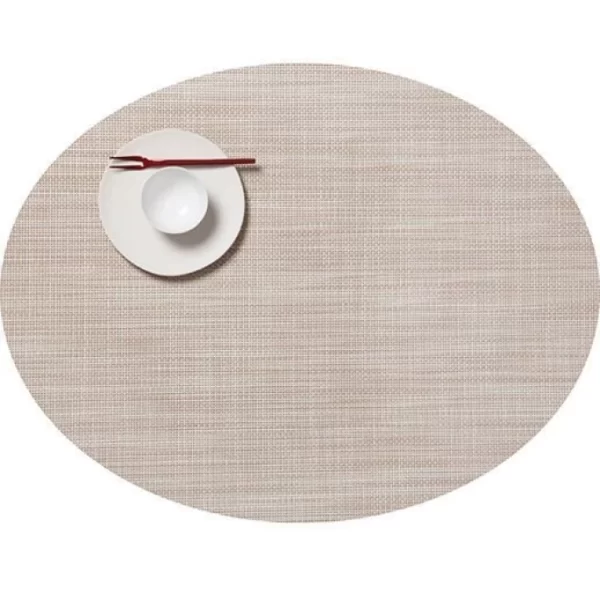 Billig 🔥 Chilewich Mini Basketweave Oval Platzset 4er-Set – 4 Stück à 36×49 Cm – Parchment ✨ 6